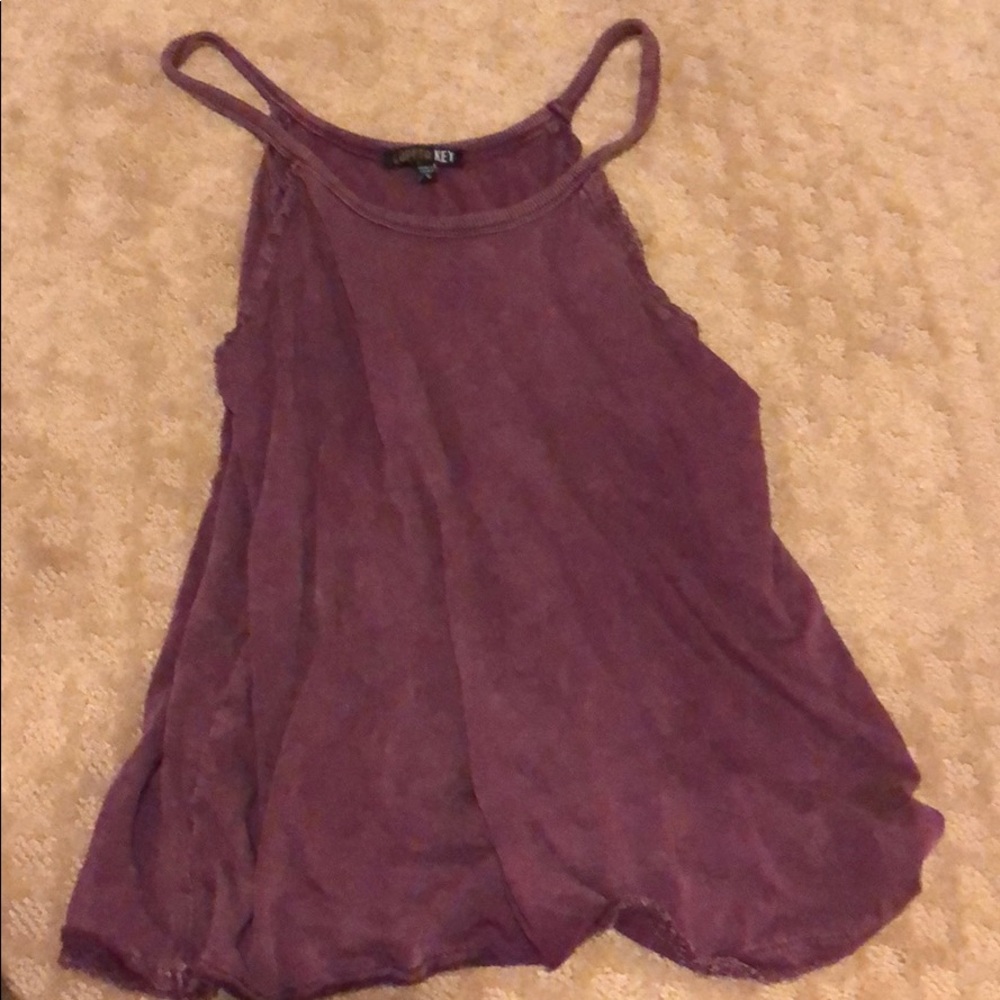 purple soft tank top